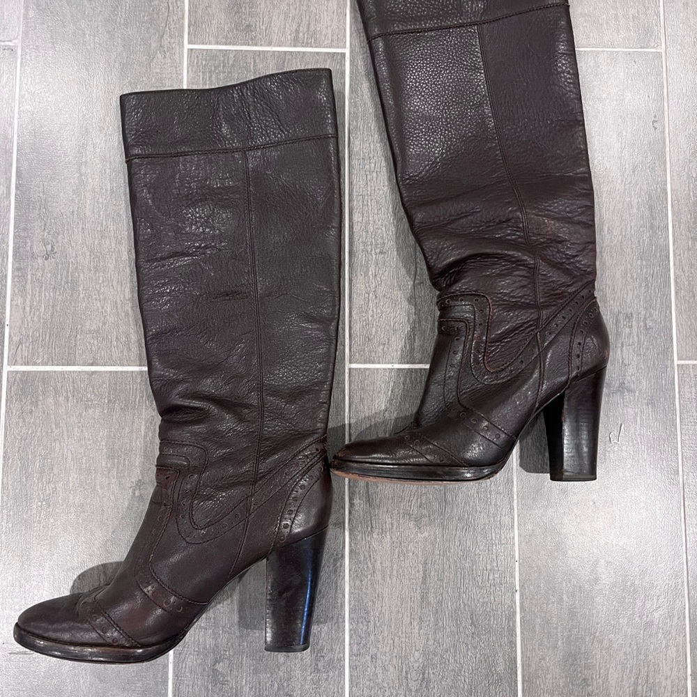 Michael Kors Dark Brown Heeled Boots